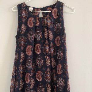 Patterned Sleeveless Dress